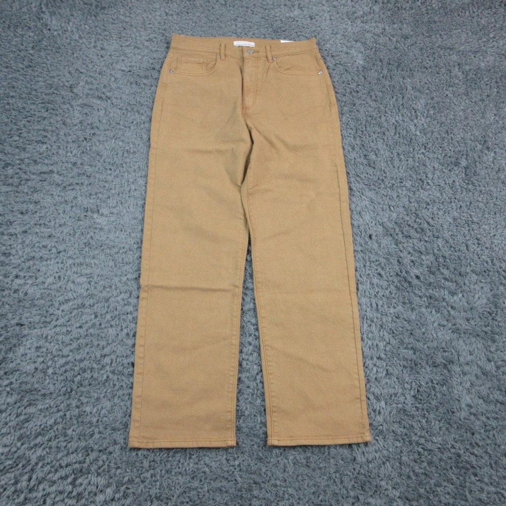 LOFT Jeans Womens 28/6 Beige Straight High Rise Stretch 5-Pocket 30X28* NWT